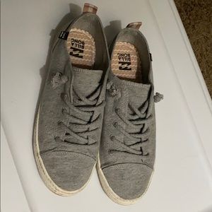 Grey slip on shoes